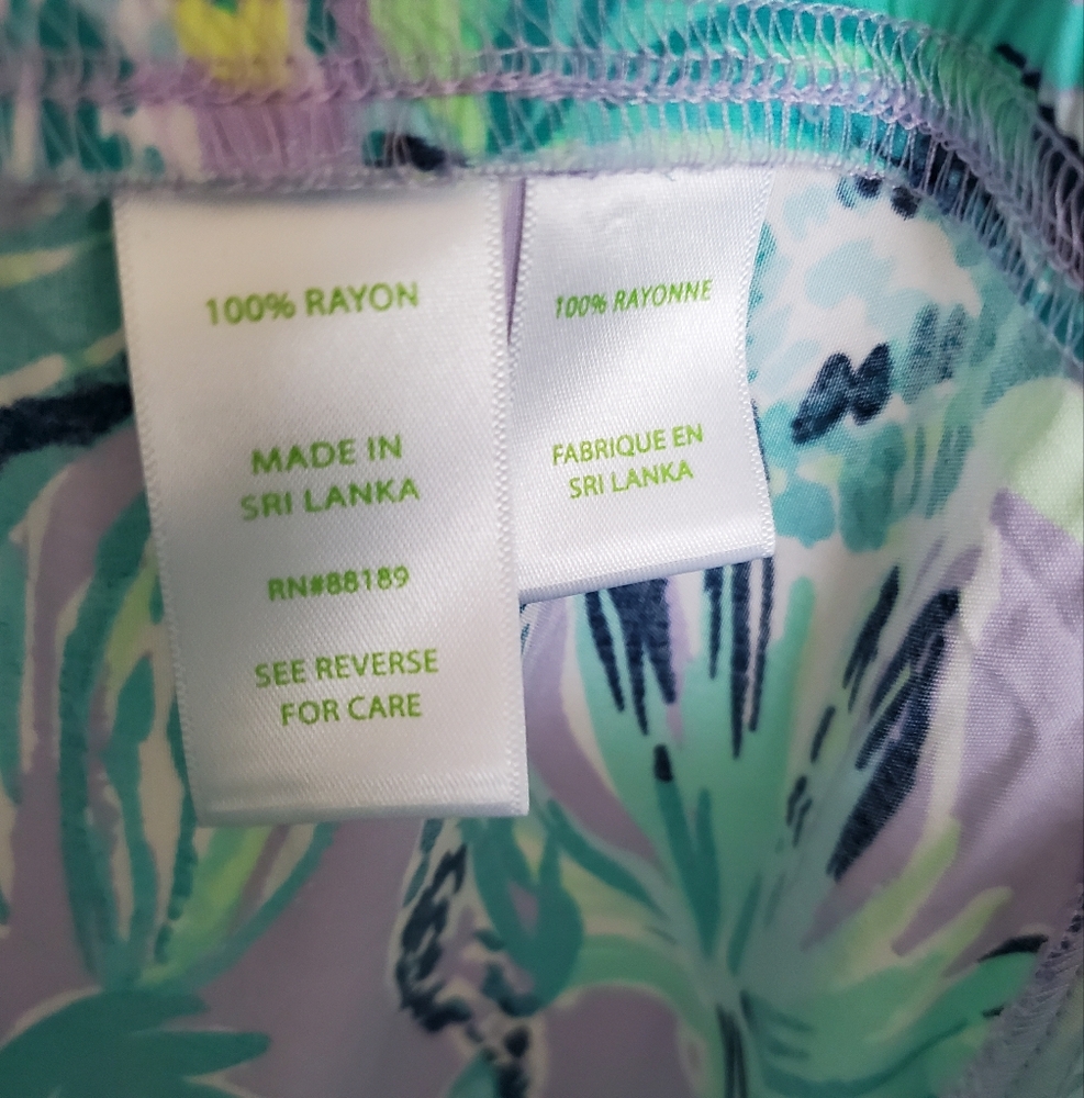 Lilly Pulitzer Tropical Print Pants Women's M - Picture 6 of 7